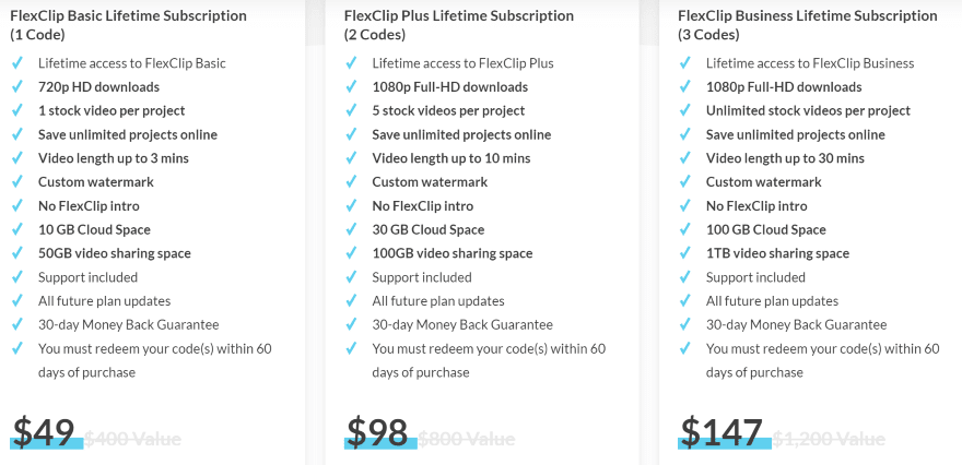 Flexclip plans 